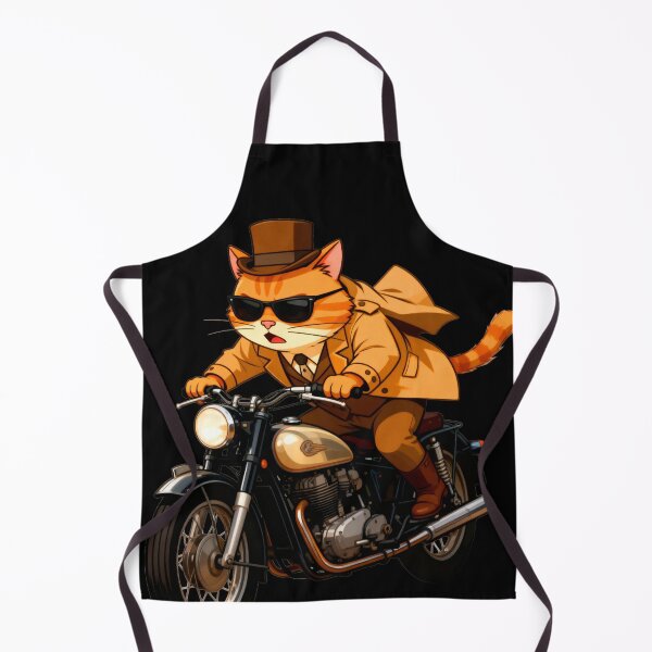 Item preview, Master Cat Detective on Vintage Motorcycle – Sleuth in Motion! designed and sold by SmartDesigner-.