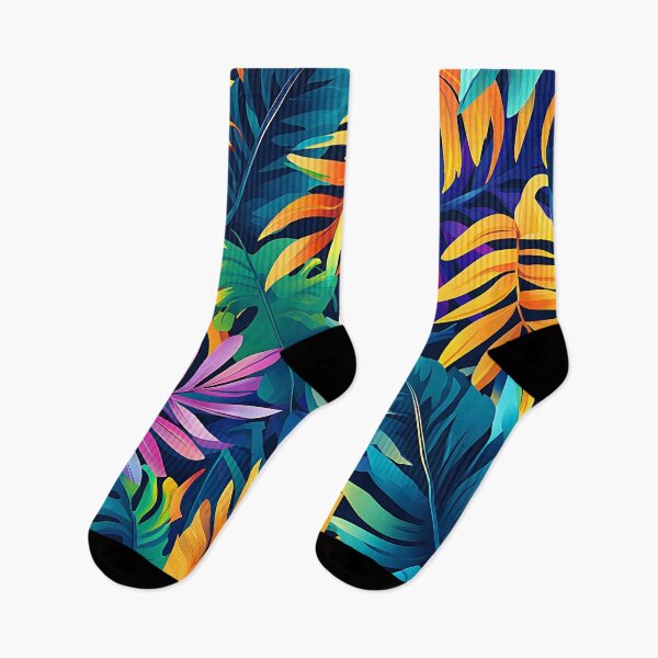Item preview, Vibrantly Colorful Tropical Palm Leaves Exotic Fantasy Art designed and sold by DEC02.