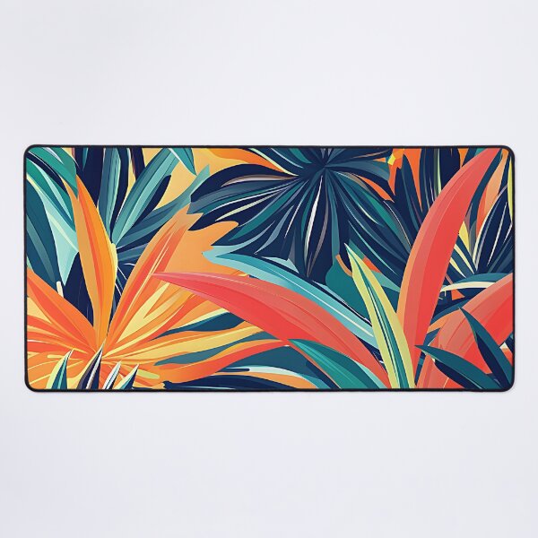 Item preview, Fantasy Exotic Vibrantly Colorful Tropical Palm Leaves Art designed and sold by DEC02.