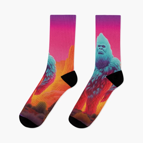 Item preview, Bigfoot sighted, cool neon colors designed and sold by Mauswohn.