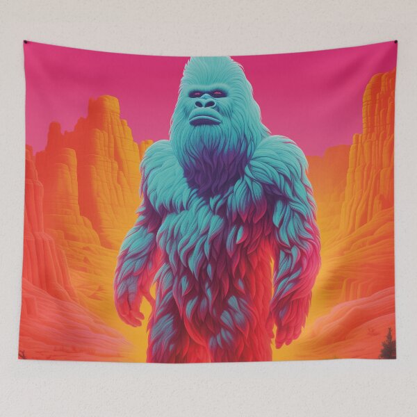 Item preview, Bigfoot sighted, cool neon colors designed and sold by Mauswohn.