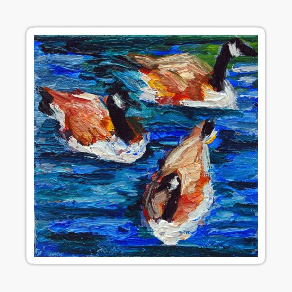 Canada Geese Trio Sticker