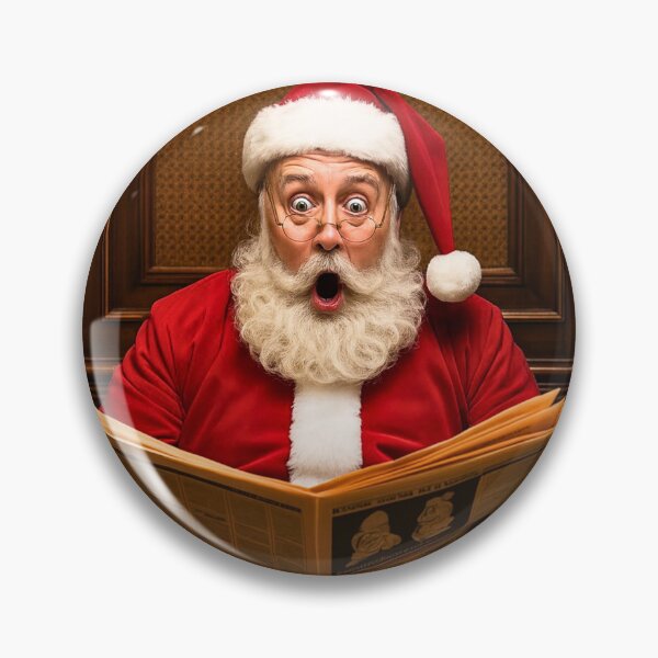Item preview, Santa in Sleigh - Surprised Santa designed and sold by Echo Aesthetics.