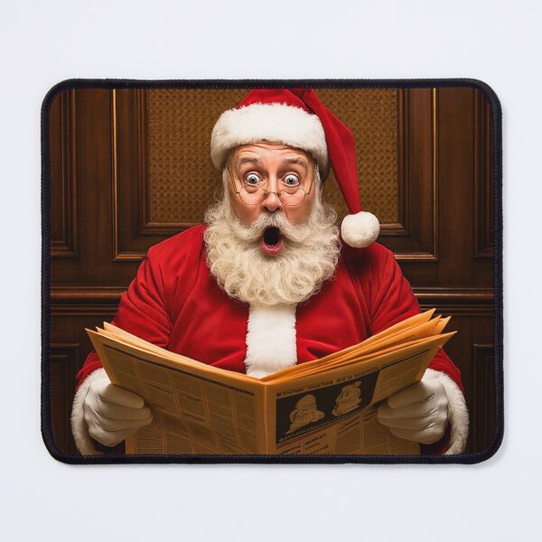 Item preview, Santa in Sleigh - Surprised Santa designed and sold by Echo Aesthetics.