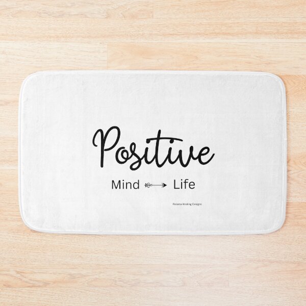 Item preview, "Positive" slogan in cursive black designed and sold by PalomaHealing24.