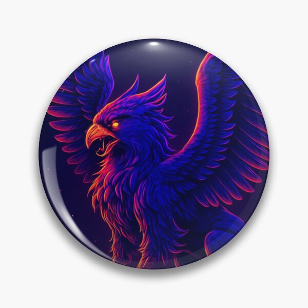 Item preview, Neon Griffin – Vaporwave Mythical Beast Art designed and sold by GolabMagic.