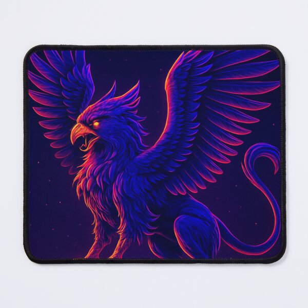 Item preview, Neon Griffin – Vaporwave Mythical Beast Art designed and sold by GolabMagic.