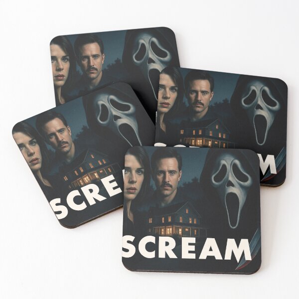 Item preview, Scream Horror Poster – Ghostface House Scene Cinematic Art | Dark Slasher Movie Print (16:9) designed and sold by leen12 Art Designs Prints.