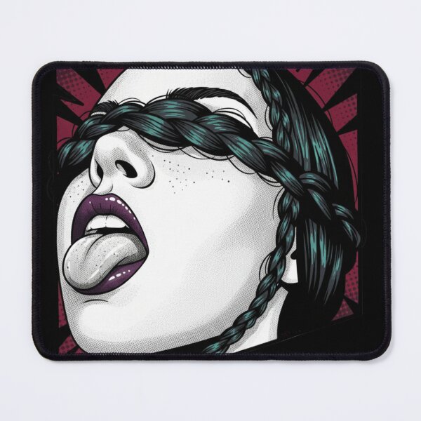 Item preview, Pop-Goth Portrait with Braids and Tongue designed and sold by Sauartsy.