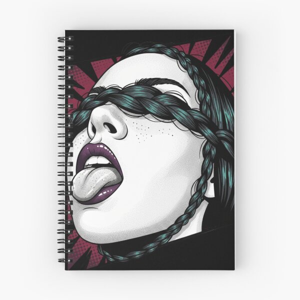 Item preview, Pop-Goth Portrait with Braids and Tongue designed and sold by Sauartsy.