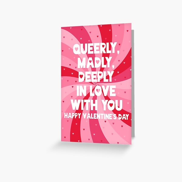 Artery8 Valentines Day Greeting Card Gay Soulmate Lesbian Folk Art For