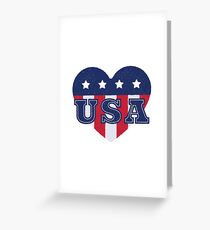 Heart USA Greeting Card