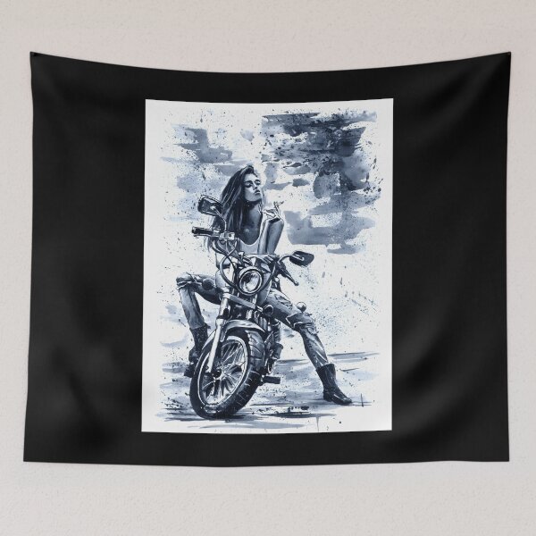 Artikelvorschau, Biker-Girl malt Mode Cool entworfen und verkauft von yiflzxpauu41.