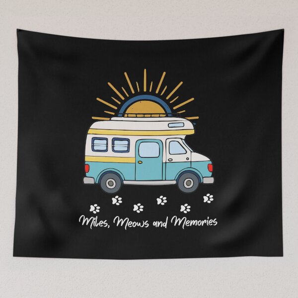 Item preview, Miles, Meows and Memories. RV and Cat design designed and sold by SofikoDesigns.