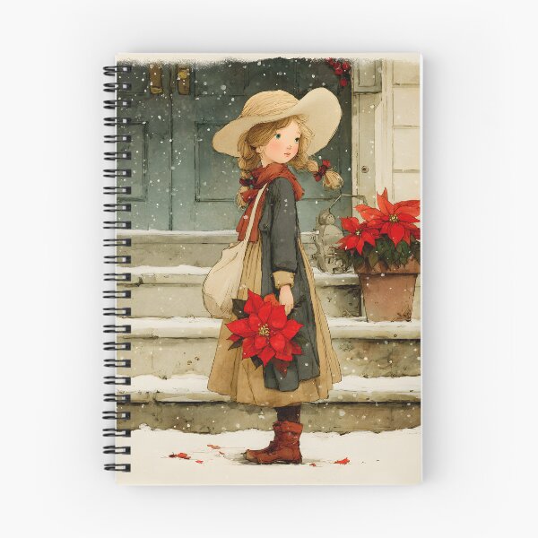 Item preview, Girl with Winter Poinsettias designed and sold by daila70.