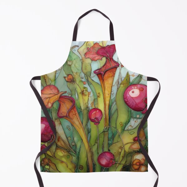 Item preview, Vibrant Botanical Pitcher Plants and Berries in Alcohol Ink Art designed and sold by dawnleblanc55.