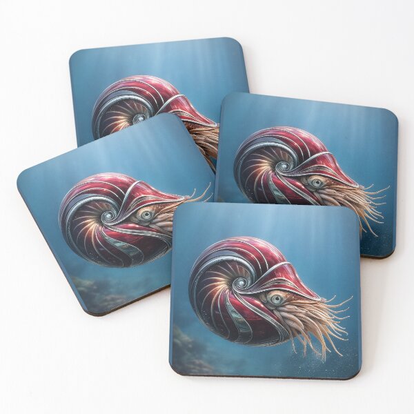 Item preview, Red Deco Nautilus designed and sold by Tridentulus.