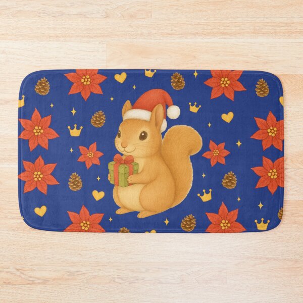 Item preview, Christmas Squirrel - Navy designed and sold by HIMEKARI.