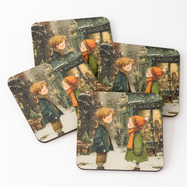 Item preview, Cozy Winter Moment on a Snowy Street designed and sold by daila70.
