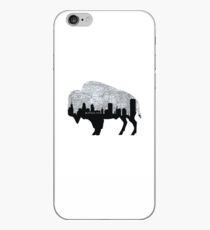 Buffalo, New York Karte und Skyline, Graustufen iPhone-Hülle & Cover