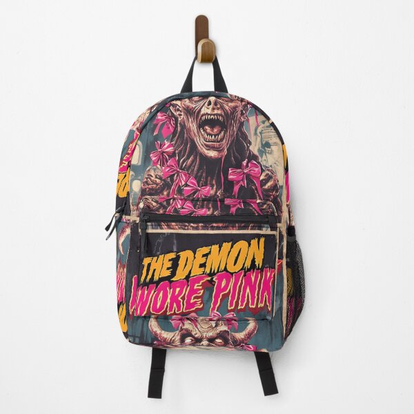 Item preview, The Demon Wore Pink Gothic Horror Movie Poster | Retro Coquette Demon Gift designed and sold by Antik by Schulz.