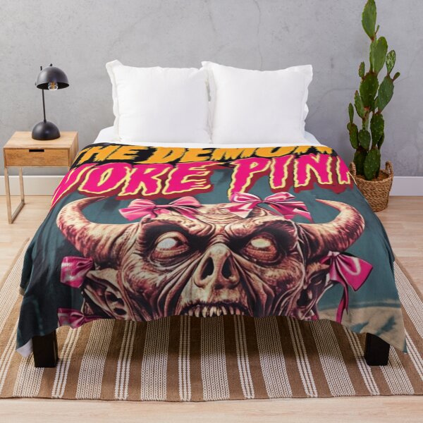 Item preview, The Demon Wore Pink Gothic Horror Movie Poster | Retro Coquette Demon Gift designed and sold by Antik by Schulz.