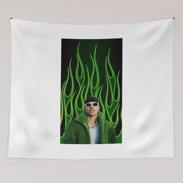Item preview, Feid Neon Green Flames  Urban Latin Aesthetic Design designed and sold by LDichols233.