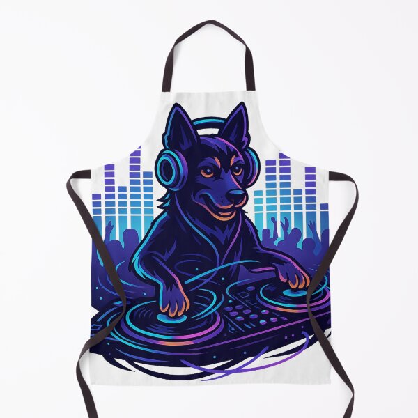 Item preview, DJ Pawstorm – Neon EDM Dog DJ on Futuristic Turntable designed and sold by PawWave.