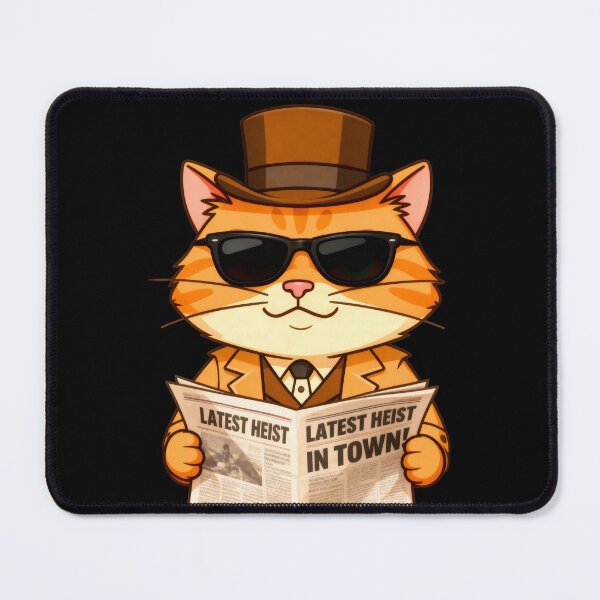 Item preview, Master Cat Detective Reading Newspaper – Latest Heist in Town! designed and sold by SmartDesigner-.
