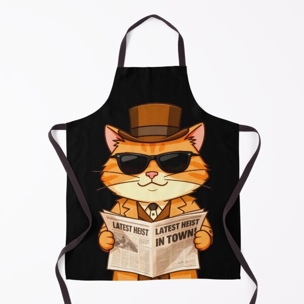 Item preview, Master Cat Detective Reading Newspaper – Latest Heist in Town! designed and sold by SmartDesigner-.