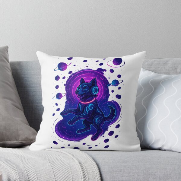 Item preview, Galactic Club Wanderer – Neon Cosmic Dog in Zero Gravity Rave designed and sold by PawWave.
