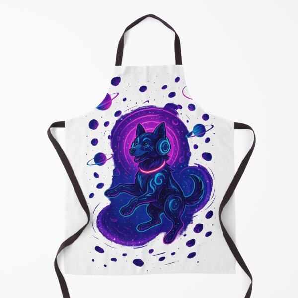 Item preview, Galactic Club Wanderer – Neon Cosmic Dog in Zero Gravity Rave designed and sold by PawWave.