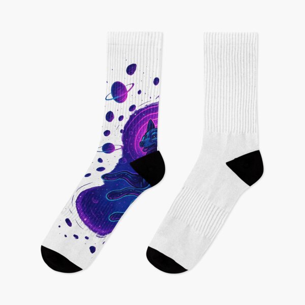 Item preview, Galactic Club Wanderer – Neon Cosmic Dog in Zero Gravity Rave designed and sold by PawWave.