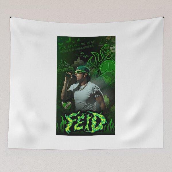 Item preview, Feid  Ferxxo Green Flame Street Art Aesthetic Design designed and sold by LDichols233.