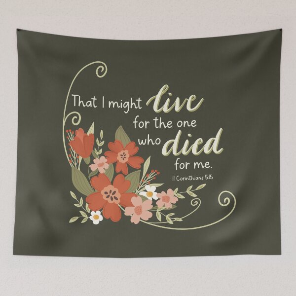 Item preview, Then I might live -II Corinthians 5:15 designed and sold by Willow & Grace Designs.