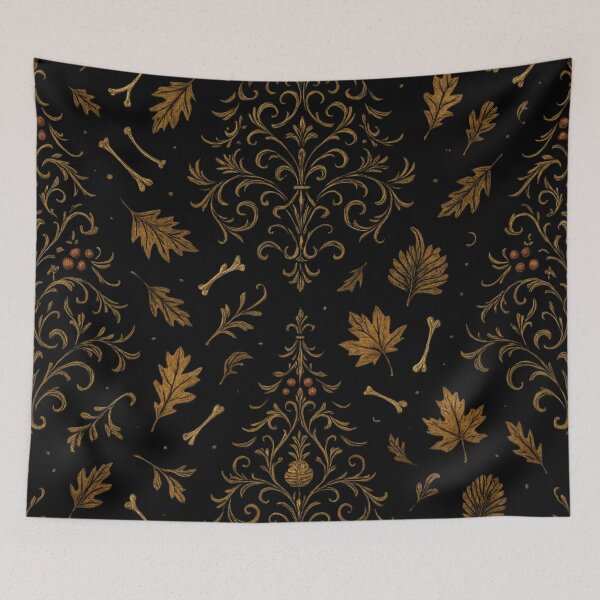 Item preview, Thanksgiving Christmas Tree Autum Leaves and Turkey Bones Pattern  designed and sold by Spank My Yeti.