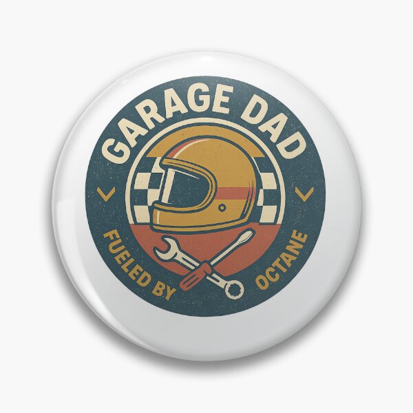 Item preview, Garage Dad - Retro Mechanic & Octane Badge designed and sold by janbo93.