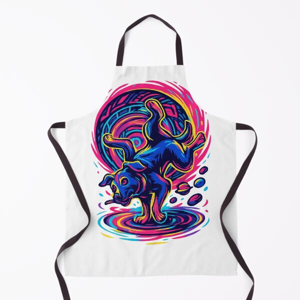 Item preview, Vortex Dancer – Psychedelic Neon Breakdancing Dog Art designed and sold by PawWave.