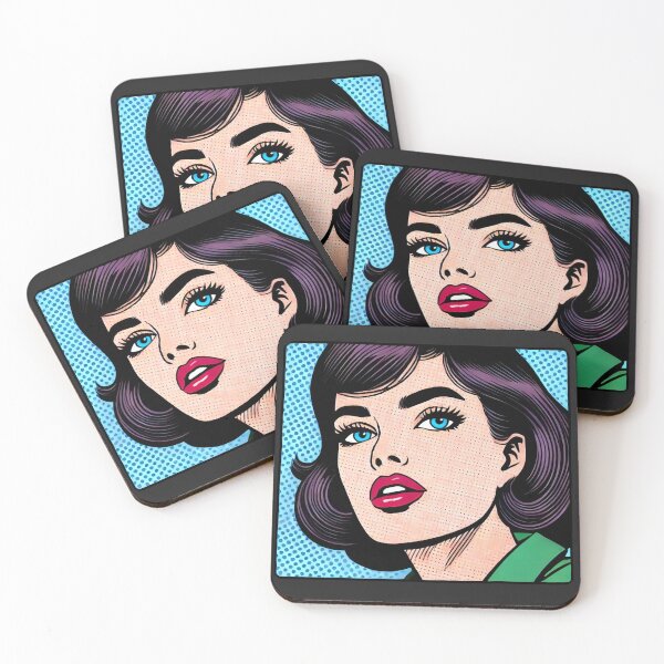 Item preview, Lichtenstein-Inspired Pop Art Print designed and sold by PinUpPizzazz.