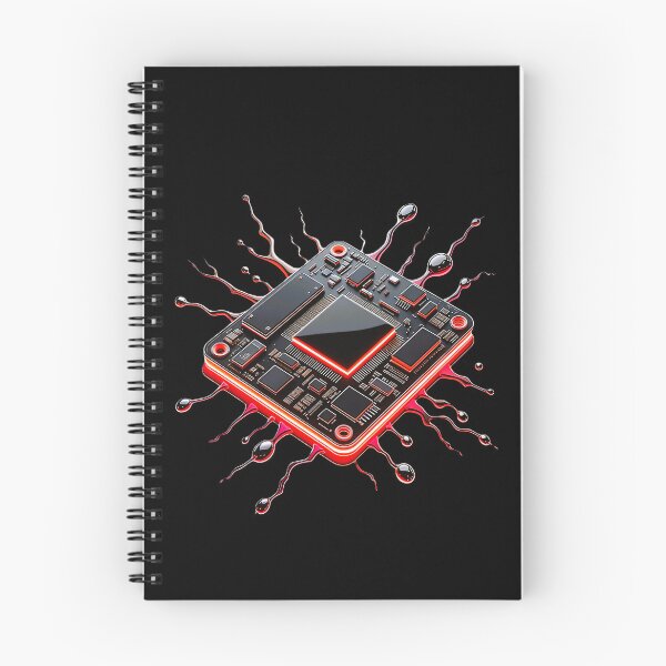 Item preview, Neon Cyberpunk AI Microchip Explosion – Futuristic Circuit Board Tech Art designed and sold by Dark-Circuit-Haven.