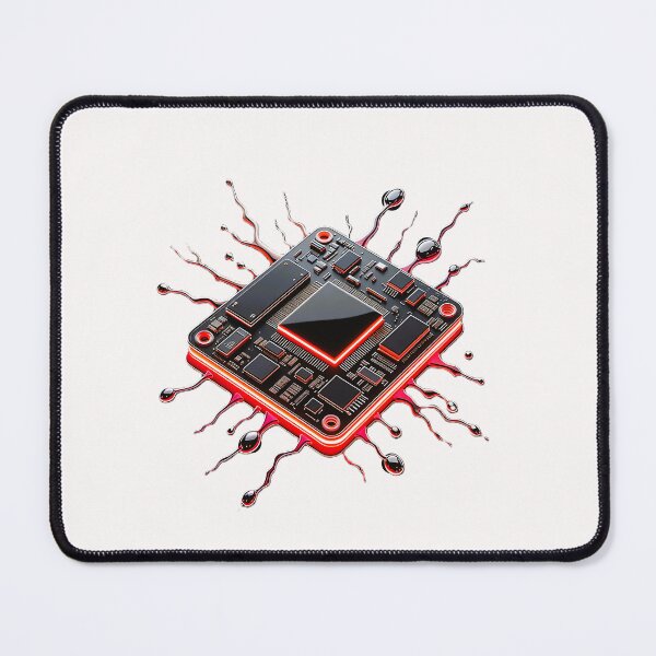 Item preview, Neon Cyberpunk AI Microchip Explosion – Futuristic Circuit Board Tech Art designed and sold by Dark-Circuit-Haven.