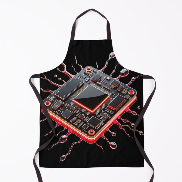 Item preview, Neon Cyberpunk AI Microchip Explosion – Futuristic Circuit Board Tech Art designed and sold by Dark-Circuit-Haven.