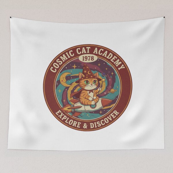 Item preview, Cosmic Cat Academy - Explore & Discover (Retro Space Kitty!) designed and sold by BethelbyJerniel.