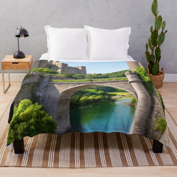 Item preview, Medieval Castle Over Emerald River - Fantasy Scenic Architecture designed and sold by vekotpu.
