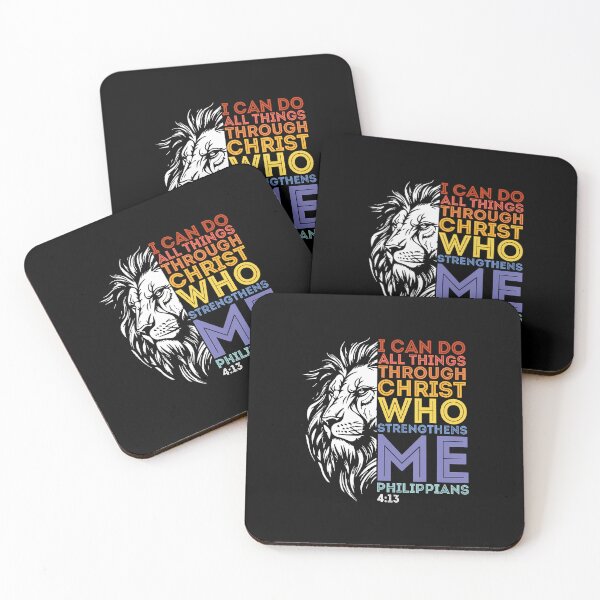 Item preview, I Can Do All Things Through Christ Christian Lion Faith designed and sold by MarianMartha.