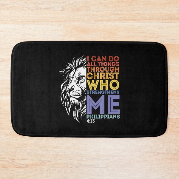 Item preview, I Can Do All Things Through Christ Christian Lion Faith designed and sold by MarianMartha.