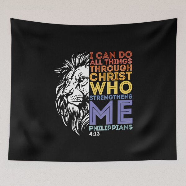 Item preview, I Can Do All Things Through Christ Christian Lion Faith designed and sold by MarianMartha.