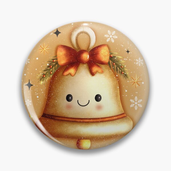 Item preview, Kawaii Christmas Bell – Cute Cozy Holiday Illustration designed and sold by Leonordesigns.