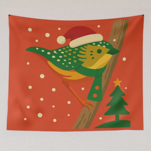 Item preview, Pardalote in a Partridge Tree – Aussie Christmas Cheer designed and sold by MRageebArt.