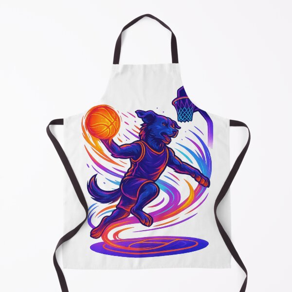 Item preview, Sky Dunk Pup – Neon Slam Dunk Dog Basketball Art designed and sold by PawWave.